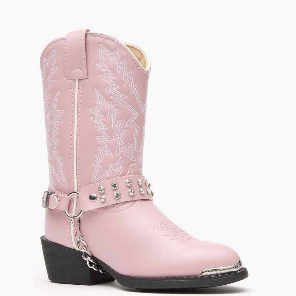 Lil' Durango® Pink Rhinestone Western Boot