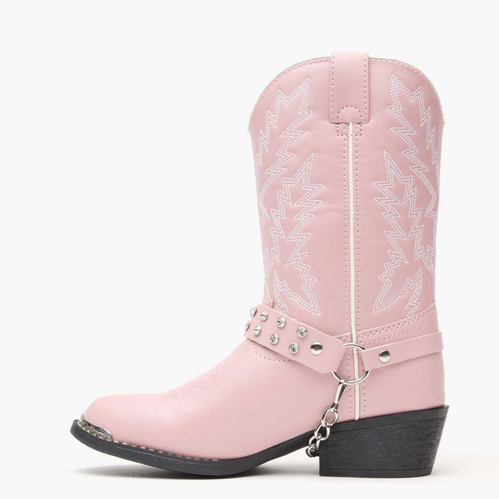 Lil' Durango® Pink Rhinestone Western Boot