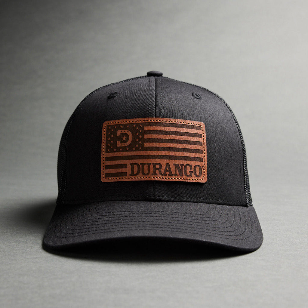 Durango Patriotic Logo Leather Patch Ball Cap