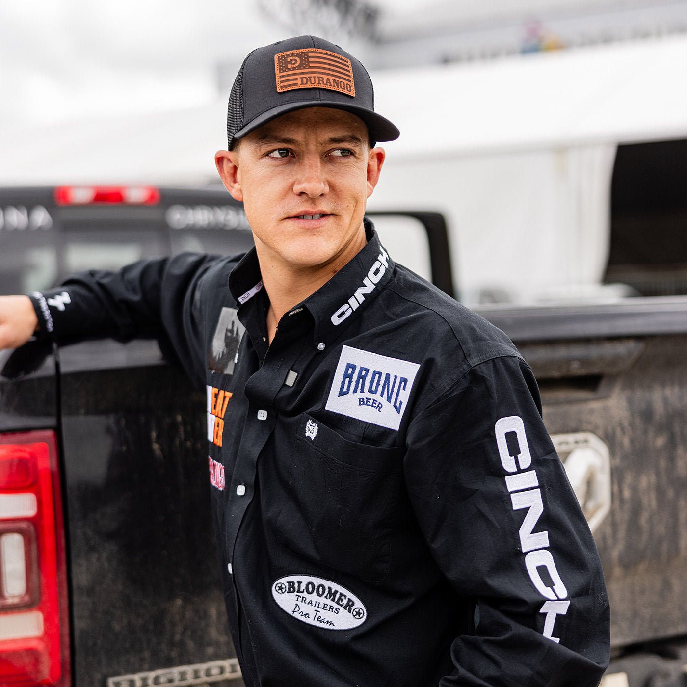 Durango Patriotic Logo Leather Patch Ball Cap