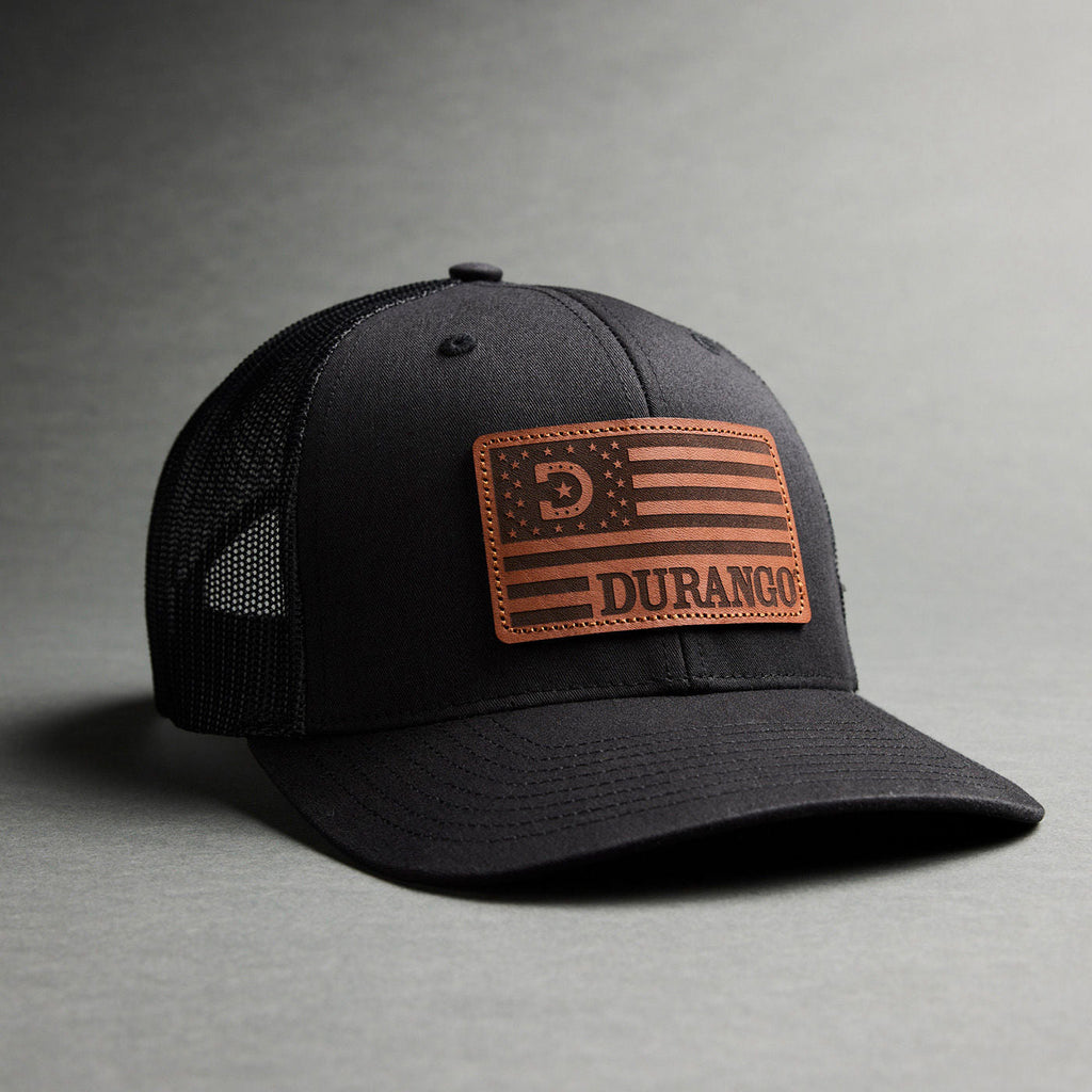 Durango Patriotic Logo Leather Patch Ball Cap