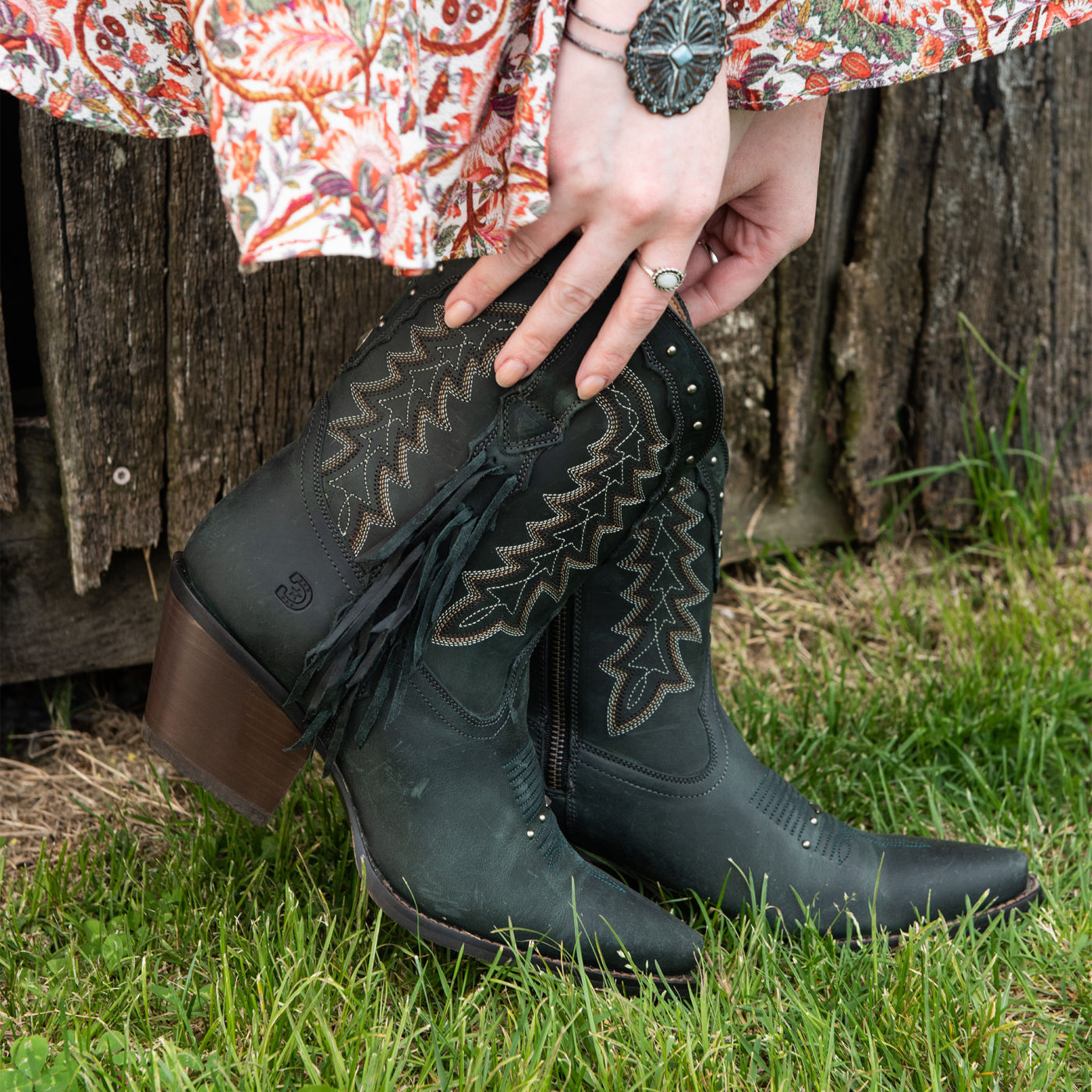 Crush by Durango® Women's Vintage Teal Bootie Western Boot